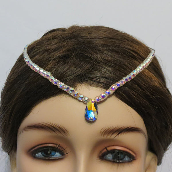 Swarovski hair line with larger pear stone - Hair Accessories - Ballroom Jewels