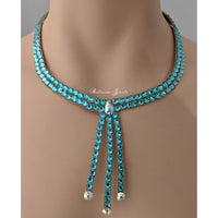 Ballroom necklace three drop - Turquoise