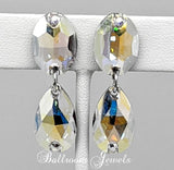 Ballroom Crystal Oval and Pear drop earrings