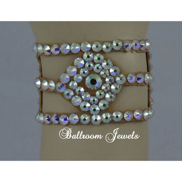 Diamond shaped Swarovski Crystal Ballroom Bracelet - Swarovski Bracelet - Ballroom Jewels - 1