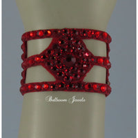 Diamond shaped Swarovski Crystal Ballroom Bracelet - Swarovski Bracelet - Ballroom Jewels - 3
