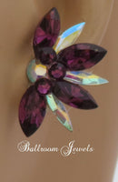 Swarovski Crystal Half Star Ballroom Earrings in several colors - Earrings - Ballroom Jewels - 2
