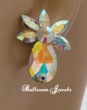 Swarovski Pear Flower Ballroom Earrings - Earrings - Ballroom Jewels