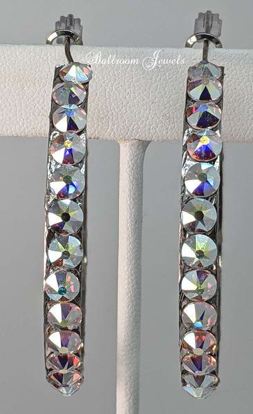 Larger crystal hoop earrings