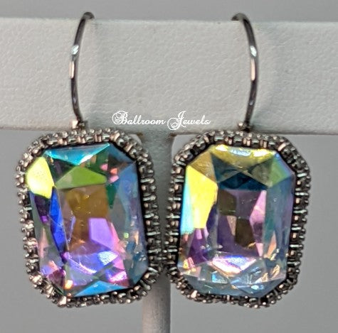 Crystal Square drop earrings