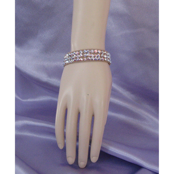 Crystal Ballroom Bangle Bracelet ½ inch wide - available in many colors
