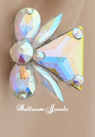Triangle and flare Swarovski Crystal earring - Earrings - Ballroom Jewels - 1