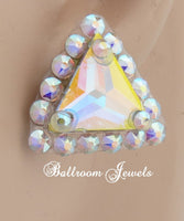 Triangle Swarovski Crystal Ballroom earrings - Earrings - Ballroom Jewels
